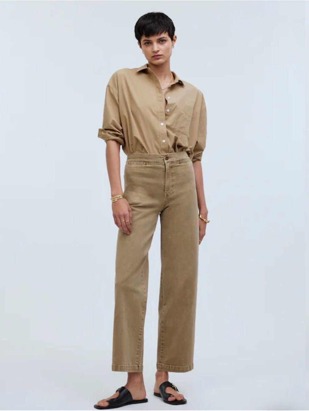 Madewell The Emmett Wide-Leg Crop Pant:
Welt Pocket Edition Size 23 NWT